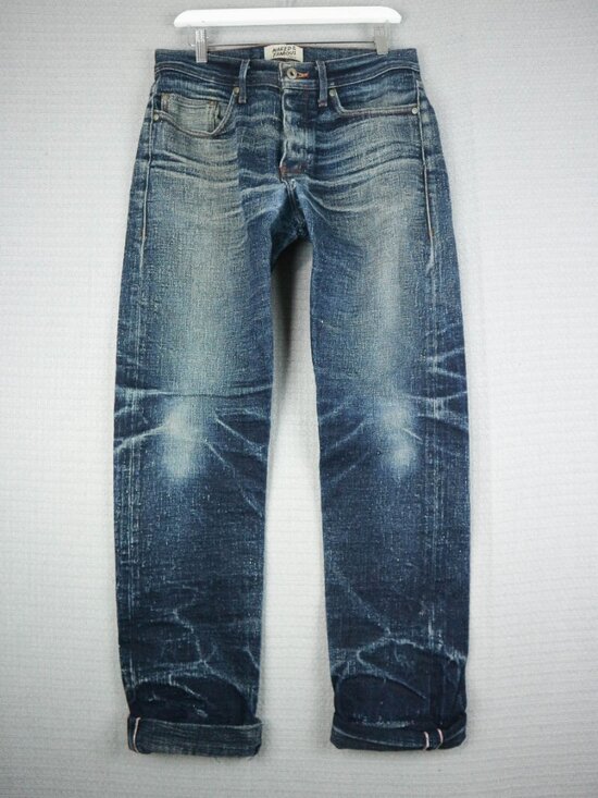 Naked & Famous Denim Other - Naked & Famous Okayama Spirit 2 Weird Guy Selvedge Faded Whisker Denim Jeans 34W